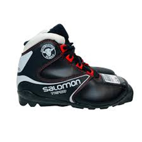Vist Large View of Product Image Which is Used Salomon Boys NNN XC Ski Boots Black JR-03 10801-S000243436