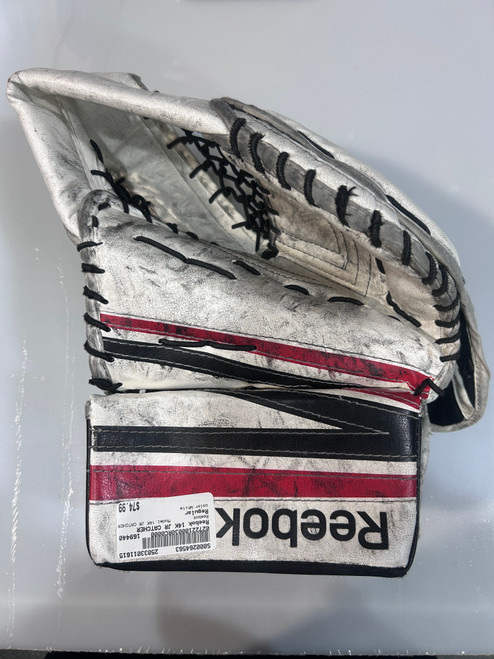 Used Reebok 14K JR CATCHER Junior Goalie Catcher White 11615-S000264563