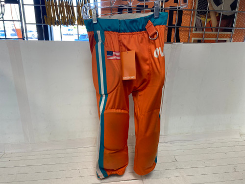 Vist Large View of Product Image Which is  Dolphin Game Day football pants, used youth football pants, integrated padded football pants, youth LG football gear, boys padded football pants, Dolphin Game Day padded pants, youth football equipment, protective football pants.