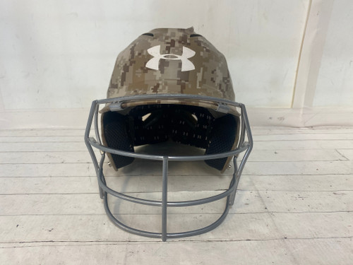 Vist Large View of Product Image Which is Used Under Armour BB/SB HELMET Batting Helmet w/Mask Brown SM 11523-S000152606