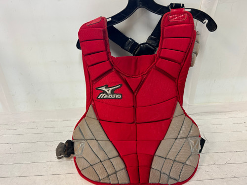 Vist Large View of Product Image Which is Used Mizuno CHEST PROTECTOR Catchers Chest Protector Red Intermed