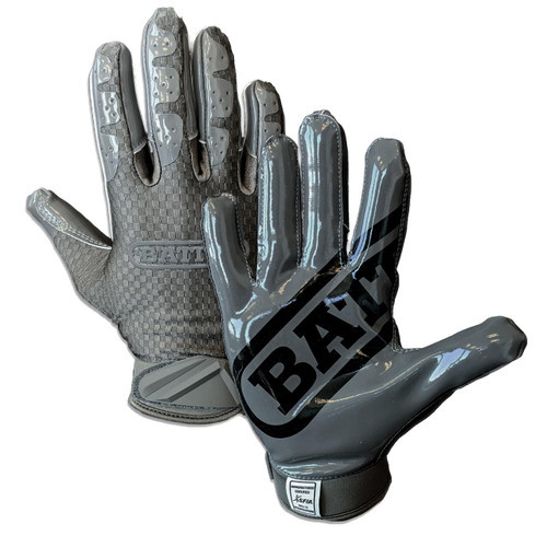 Vist Large View of Product Image Which is New Battle TRIPLE THREAT FOOTBALL RECEIVER GLOVES YT MD CHARCOAL
