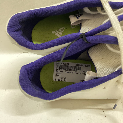 Vist Large View of Product Image Which is Used Adidas Track & Field Cleats Adult White Senior 13