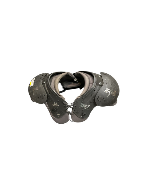 Vist Large View of Product Image Which is Used Schutt JR BLOCKER MEDIUM FB SP FB Shoulder Pads Black MD