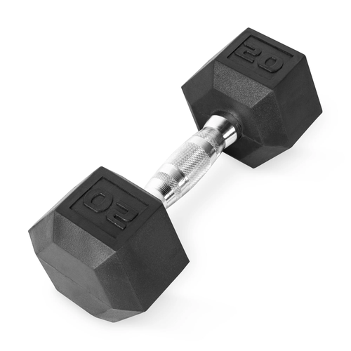 Vist Large View of Product Image Which is CAP Rubber Hex Dumbbell 20LB #SDR1-020