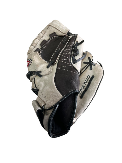 Vist Large View of Product Image Which is Used Easton ZFLEX BB/SB Glove RH Throw Grey 11"