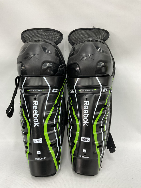 Vist Large View of Product Image Which is Used Reebok 12IN BLK Junior Shin Guards