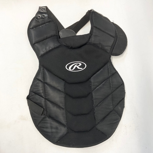 Vist Large View of Product Image Which is Used Rawlings CPPRDGI-B Catchers Chest Protector Black Youth