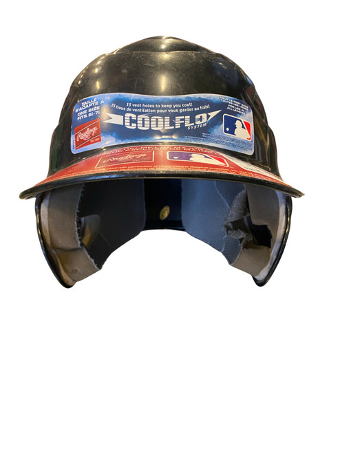 Vist Large View of Product Image Which is Used Rawlings MAJOR LEAGUE HELMET Batting Helmet No Mask Black MD