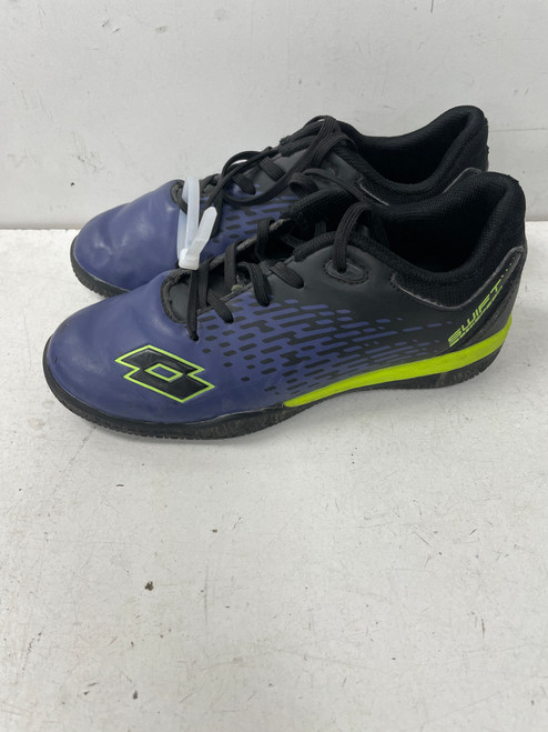 Vist Large View of Product Image Which is Used Lotto SWIFT INDOOR Soccer Indoor Shoes Navy Blue Junior 02