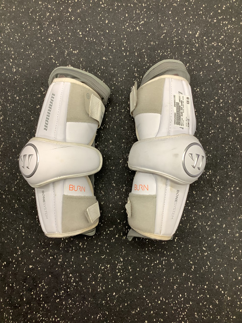 Vist Large View of Product Image Which is Used Warrior BURN ARM GUARD Lacrosse Arm Pads/Guards White LG 11162-S000425984