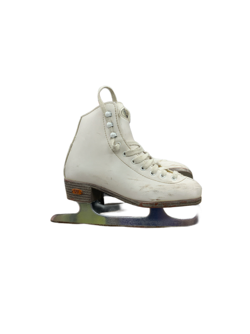 Vist Large View of Product Image Which is Used Riedell FIGURE SKATES Girls Figure Skate White Junior 02