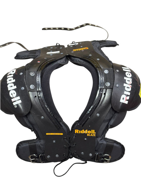 Used Riddell BLAZE Junior Football Shoulder Pads Black LG 13-14" (100) 11731-S000135990