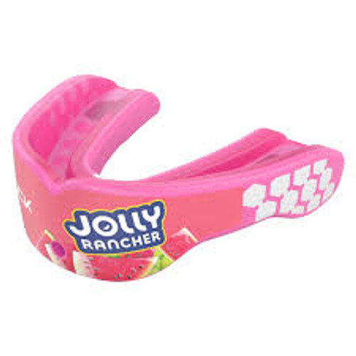 Vist Large View of Product Image Which is Shock Doctor Gel Max Power Flavor Fusion Jolly Rancher Watermelon Mouth guard