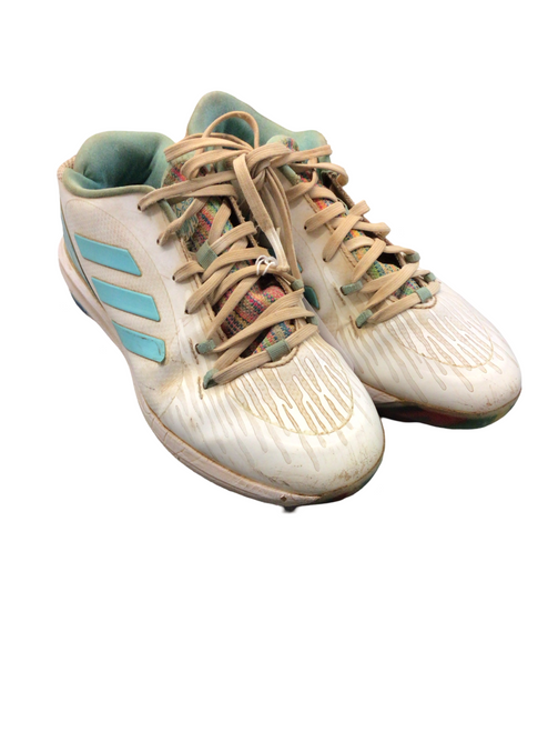 Vist Large View of Product Image Which is Used Adidas SOFTBALL BB/SB Cleats White Senior 7.5 11799-S000177741
