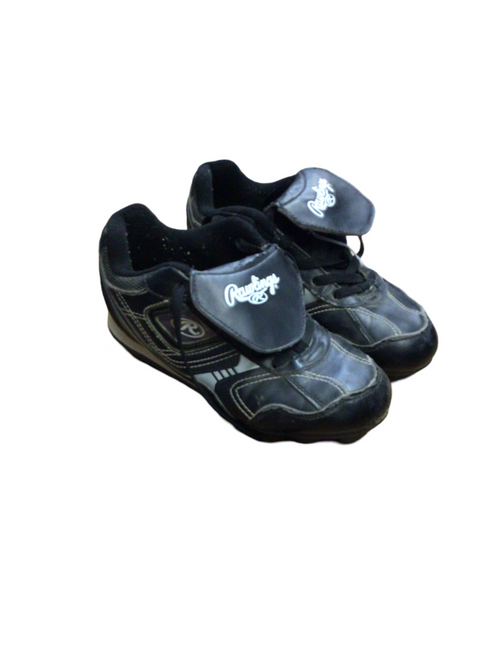 Vist Large View of Product Image Which is Used Rawlings BASEBALL BB/SB Cleats Black Senior 5 11799-S000184566