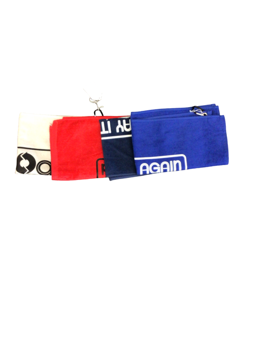 Vist Large View of Product Image Which is New PLAY IT AGAIN GOLF TOWEL
