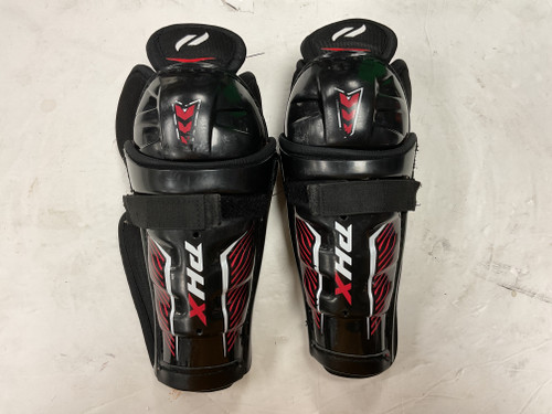 Vist Large View of Product Image Which is Used PHX Youth Shin Guards Black And Red 9" 11855-S000182118
