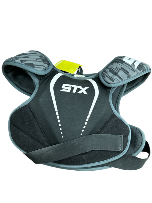 Vist Large View of Product Image Which is Used STX SMALL LACROSS SHOULDER PADS Lacrosse Shoulder Pads Black SM