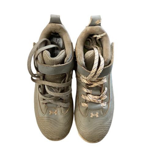 Vist Large View of Product Image Which is Used Under Armour BH BASEBALL CLEATS BB/SB Cleats Grey Junior 01.5 11760-S000073705