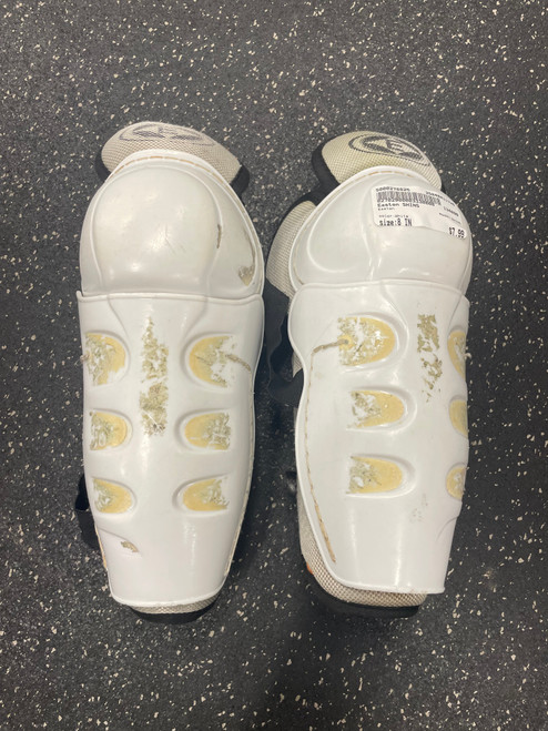 Vist Large View of Product Image Which is Used Easton SHINS Youth Shin Guards White 8" 11726-S000278825