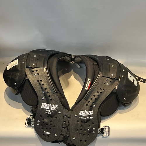 Used Schutt VARSITY FLEX 4.0 SM FB Shoulder Pads Black SM 11878-S000018339