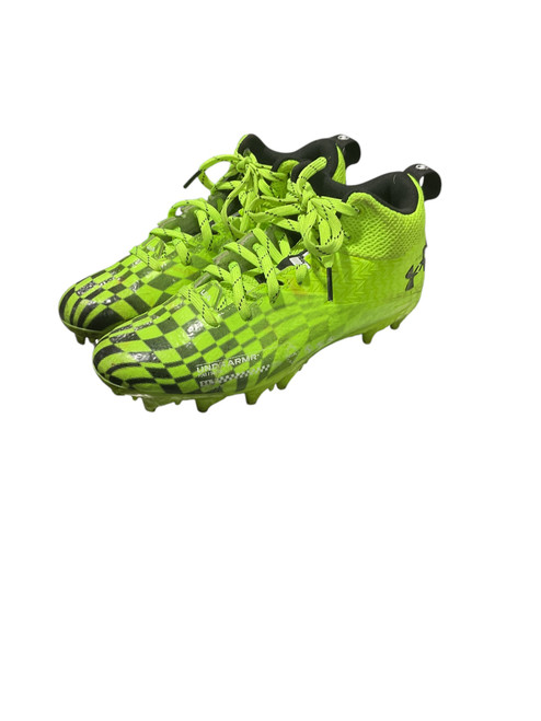 Used Under Armour Adult FB Cleats Green Senior 4.5 11834-S000033726