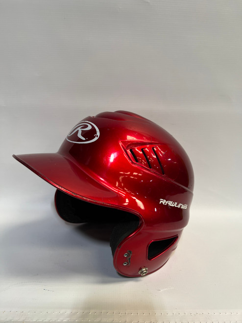 Used Rawlings RAWLINGS BASEBALL HELMET RCFH Batting Helmet No Mask Red SM 11843-S000011708