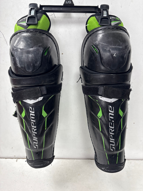 Vist Large View of Product Image Which is Used Bauer SUPREME ONE.6 Junior Shin Guards Black 12" 11891-S000299762