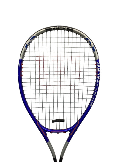 Vist Large View of Product Image Which is Used Wilson 100 Adult Tennis Racquet Royal Blue 4 1/2" 11347-S000244011