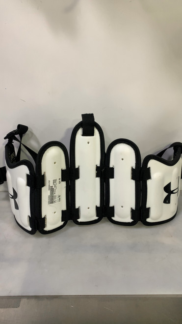 Vist Large View of Product Image Which is Used Under Armour HEAT GEAR Lacrosse Rib Pads White XS