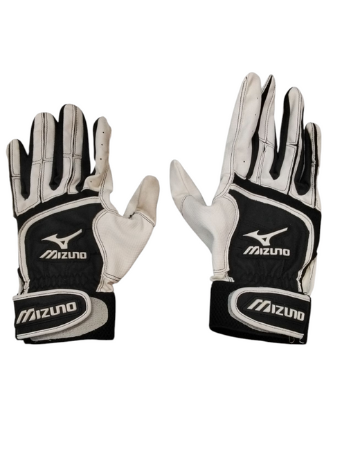 Vist Large View of Product Image Which is Used Mizuno Batting Gloves White LG 11866-S000022374