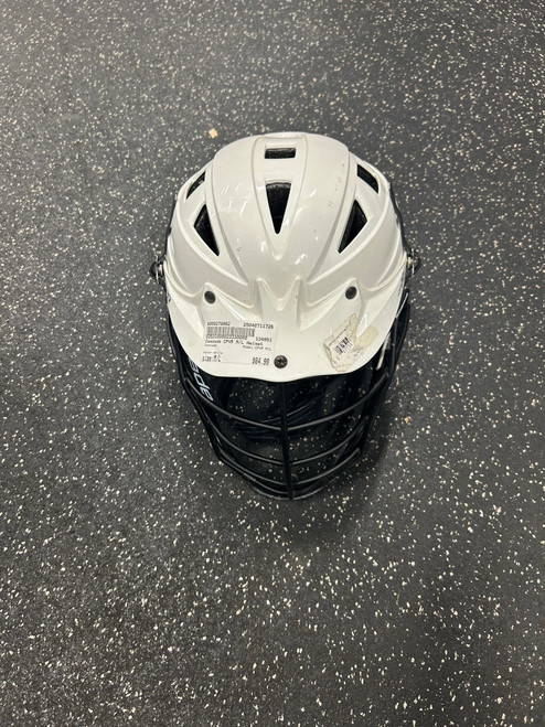 Vist Large View of Product Image Which is Used Cascade CPVR M/L Lacrosse Helmet White M/L