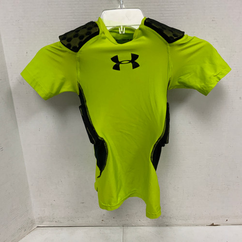 Used Under Armour PADDED SHIRT FB Top Youth Neon Green MD 11762-S000061184