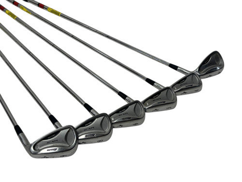 Vist Large View of Product Image Which is Used Mizuno MX-25 HEMI COG Mens Golf Iron Set RH 4I-PW (missing 7 iron) w/ Dynalite Gold SL R300 Shafts 11731-S000136310