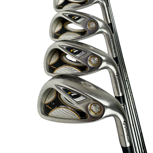 Vist Large View of Product Image Which is Used Taylormade R7 DRAW Men's RH Iron Set 4I-PW Stiff Flex Steel Shaft 11506-S000276880