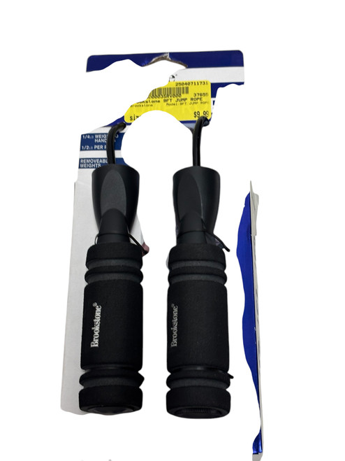 New Brookstone 9' Jump Rope Weighted 1/4lb in Each Handle 11731-S000136342