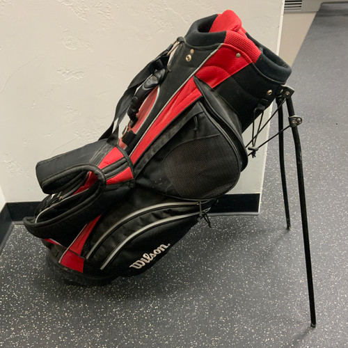 Used Wilson Mens Stand Bag Black And Red 11762-S000061194