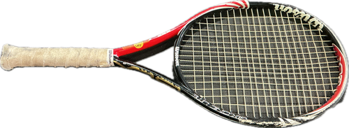 Vist Large View of Product Image Which is Used Wilson SIX ONE LITE Adult Tennis Racquet Black Unknown