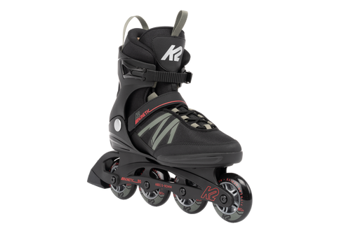 Vist Large View of Product Image Which is The Kinetic 80 is the perfect skate for the beginner or casual skater and this season it gets an upgrade! With a new sleek graphic and modern colors that look great everywhere these are the perfect skates for a leisurely neighborhood cruise or a few laps around the park. The Traditional Lacing and Original SoftBoot® design provide a comfortable and familiar fit and feel for those getting acclimated to the sport. To give the SoftBoot® the necessary support we added the Stability Plus Cuff, which also allows for great power transfer from your body to the skate. The design is finished with the composite F.B.I. Frame that establishes a low center of gravity while dampening road vibration for a smooth rolling ride.