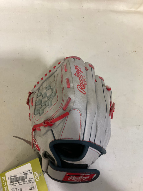 Used Rawlings MIKE TROUT MODEL BB/SB Glove LH Throw Grey 10 1/2" 11790-S000043241