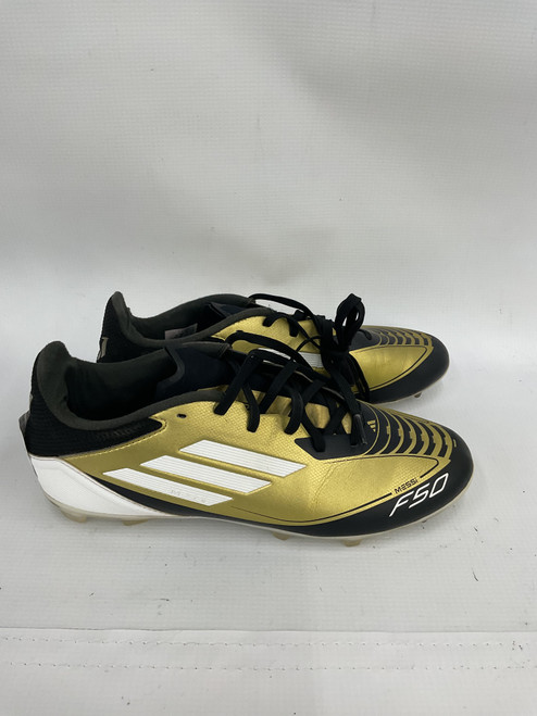 Used Adidas Soccer Cleats Black And Gold Senior 7.5 11871-S000011266