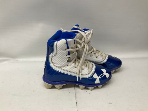 Used Under Armour Jr FB Cleats Royal Blue And White Junior 02 11836-S000024298