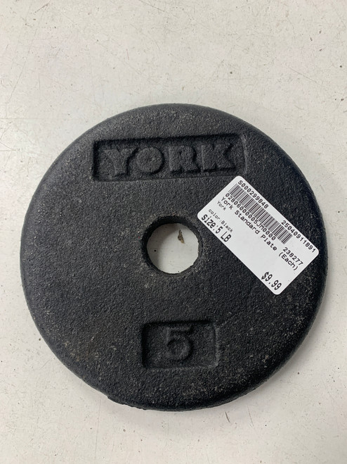 Vist Large View of Product Image Which is Used York Standard Plate (Each) Black 5 lb