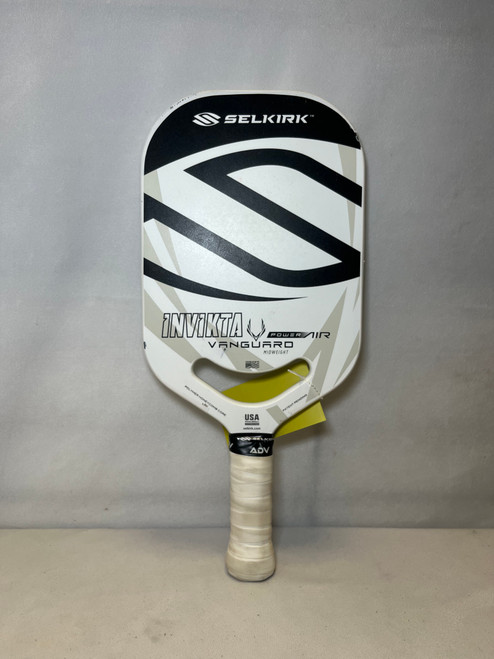 Used Selkirk INVIKTA POWER AIR VANGUARD Pickleball Racquet White 11490-S000259553
