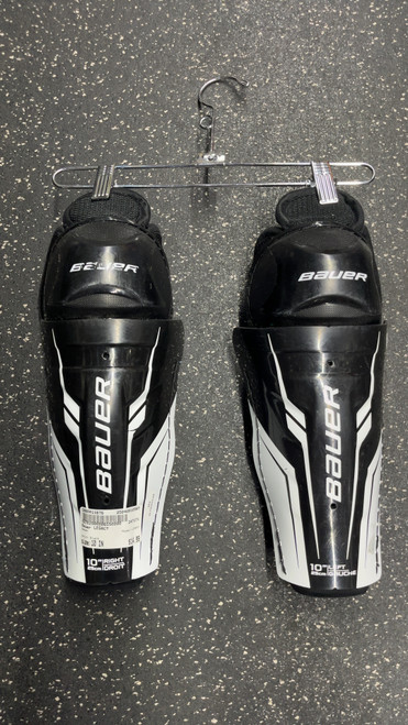 Used Bauer LEGACY Junior Shin Guards Black 10" 10589-S000411676