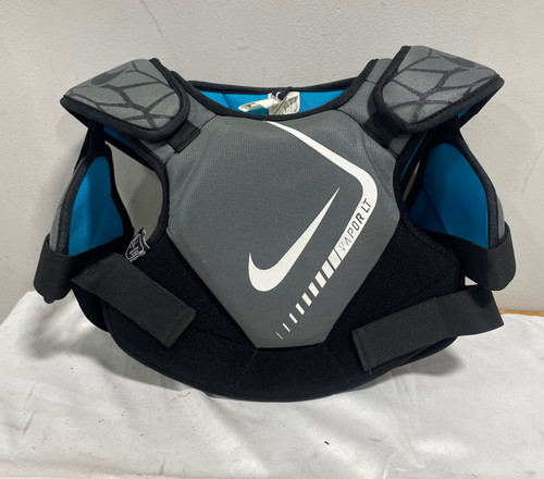 Vist Large View of Product Image Which is Used Nike VAPOR LT Lacrosse Shoulder Pads Grey LG