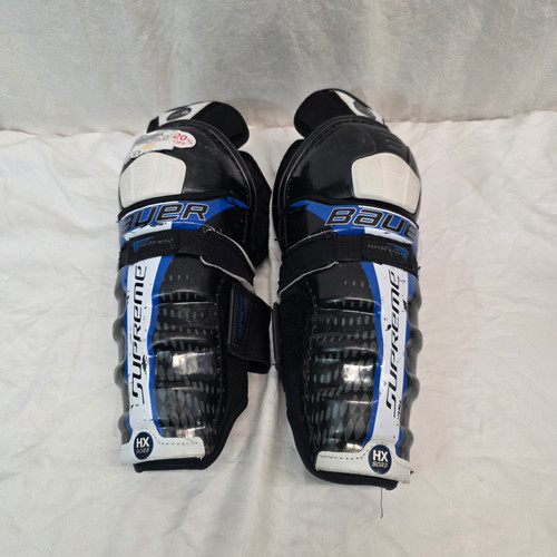 Vist Large View of Product Image Which is Used Bauer SUPREME ONE75 Junior Shin Guards Black 10"