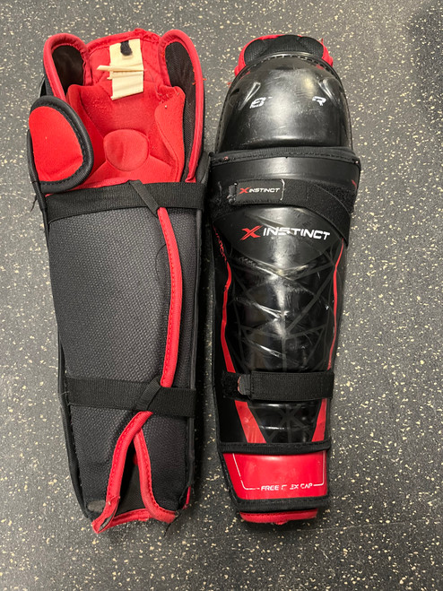 Used Bauer X INSTINCT Senior Shin Guards Black 16" 11774-S000079868