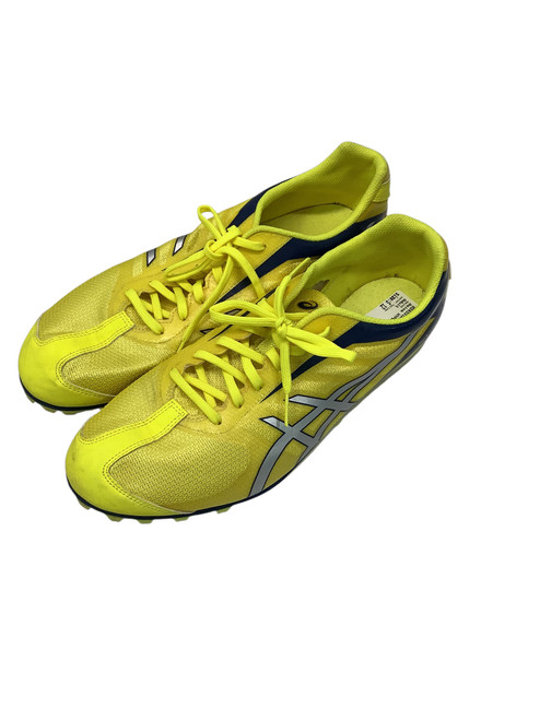 Vist Large View of Product Image Which is Used Asics Track & Field Cleats Adult Yellow Senior 12